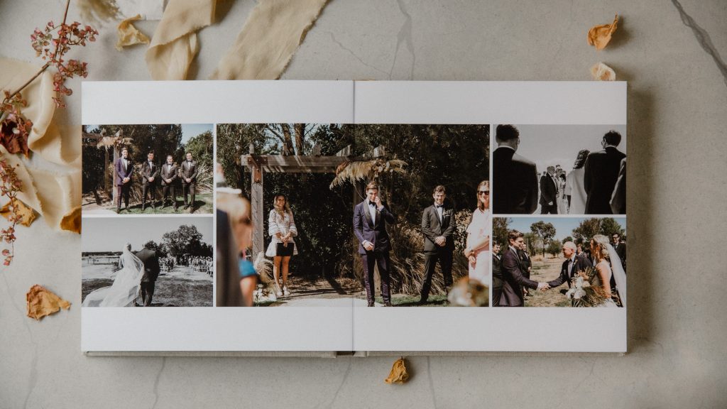 Fine Art Wedding Album showing details of the quality of the printing Ana Galloway Photography