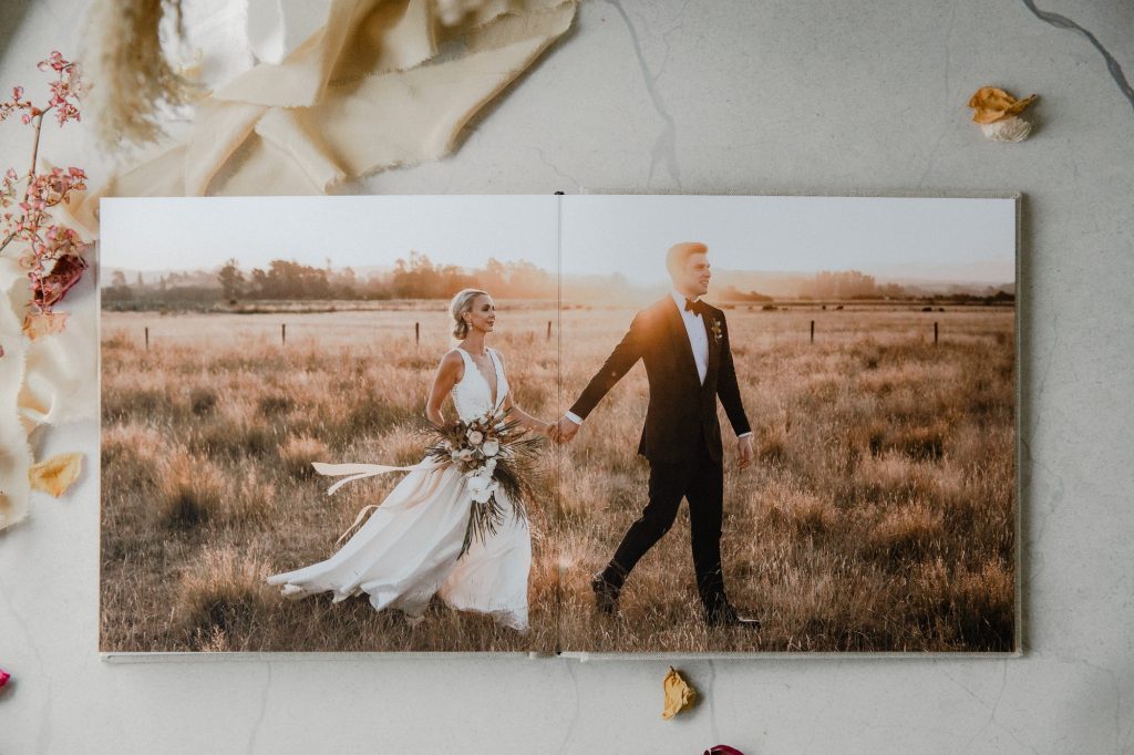 Fine Art Wedding Album showing details of the quality of the printing Ana Galloway Photography